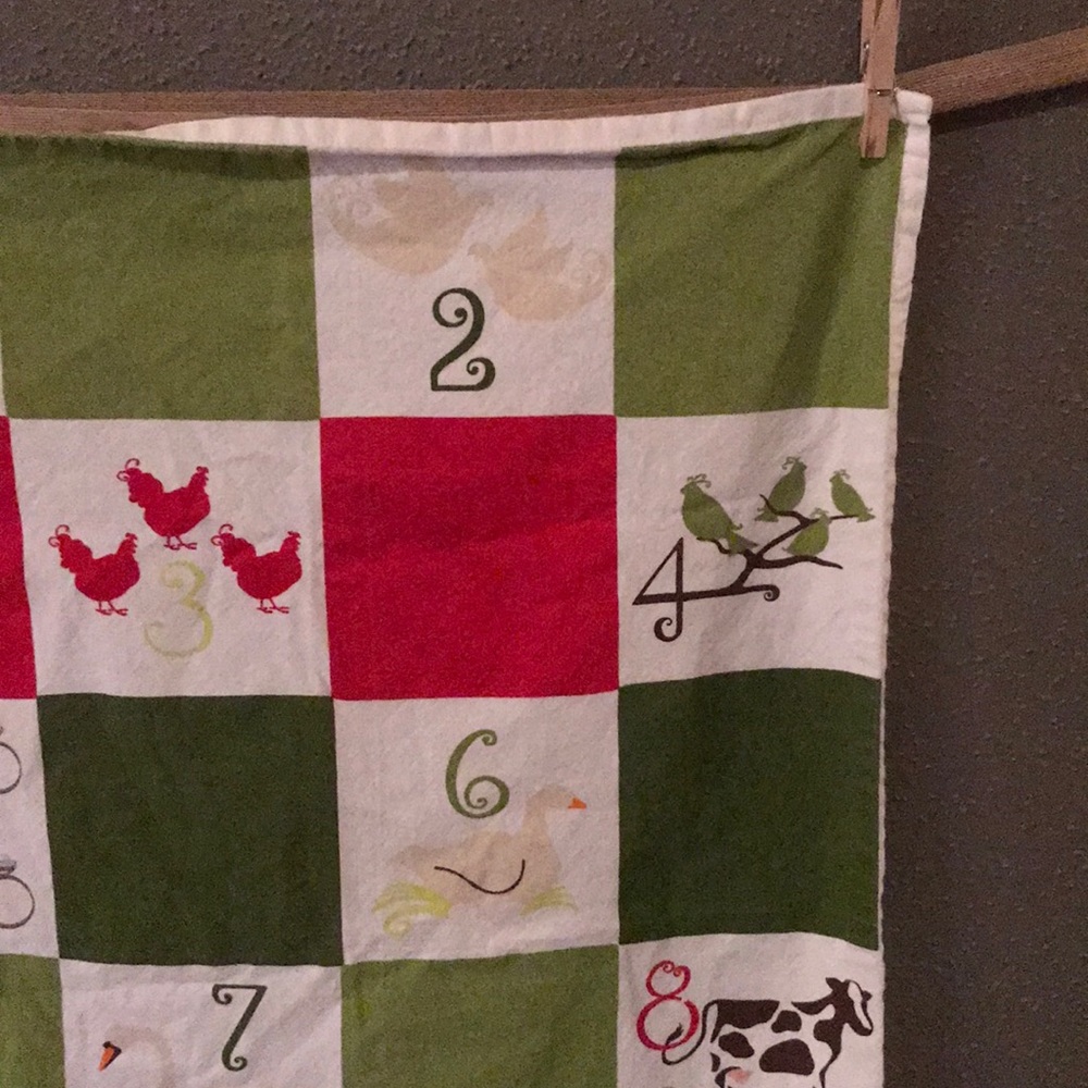 Crate & Barrel 12 Days Dish Towel - Picture 5 of 10